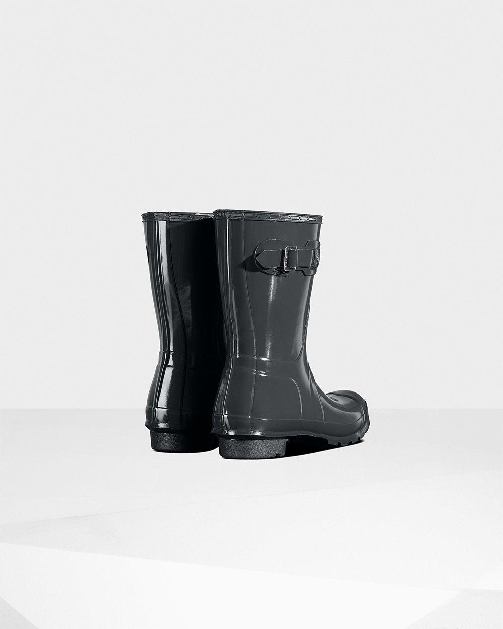 Botas de Lluvia Cortas Hunter Mujer - Original Gloss - Verdes Oscuro - RSKTOJL-16